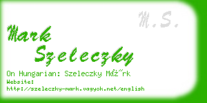 mark szeleczky business card